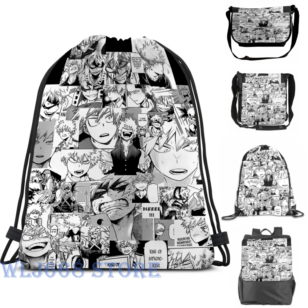 Наплечные сумки с забавным графическим принтом женский рюкзак Bakugou Katsuki Collage на