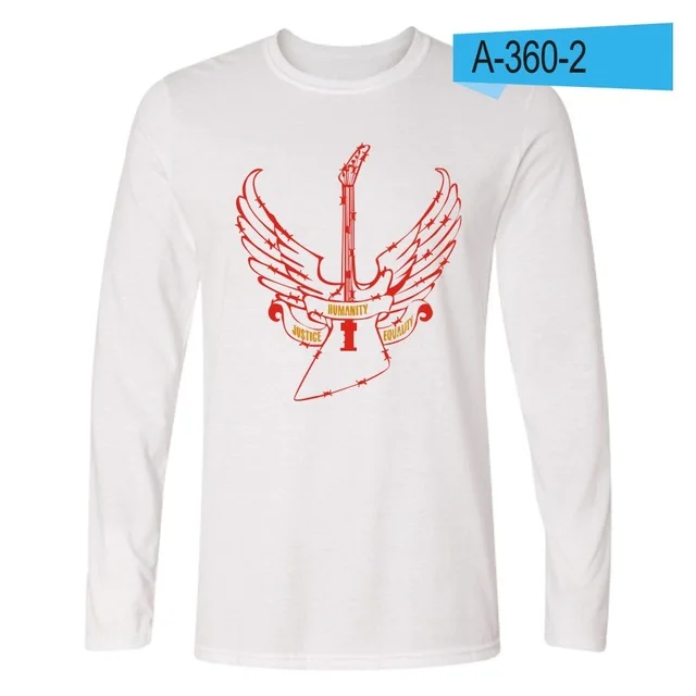 U2 брендовая футболка с длинным рукавом для мужчин и женщин Crewneck U2 band printed Футболка мужская хип-хоп футболка Топы унисекс Одежда XS-4XL - Цвет: white