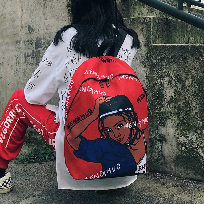 Kawaii аниме Модный Рюкзак Школьная Сумка японский стиль граффити Harajuku рюкзак для