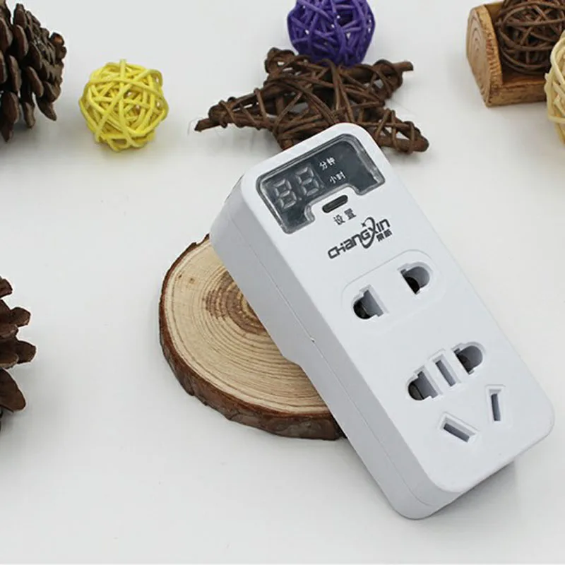 Кнопочный Переключатель Таймера обратного отсчета 220 В Гнездо Зарядки Защиты