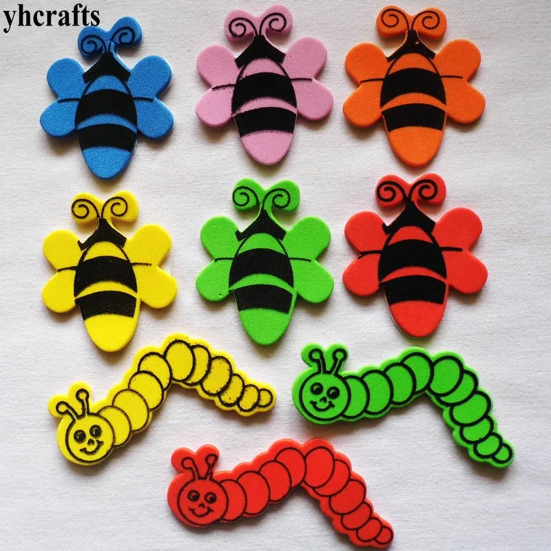 20PCS 6-7.5cm 1 пакет/Лот. 5 мм круглые мозаичные поролоновые наклейки головоломки игры для детского сада искусство и ремесло diy игрушки цветные Обучающие подарки на день рождения ручной работы - Цвет: 20PCS 6-7.5cm