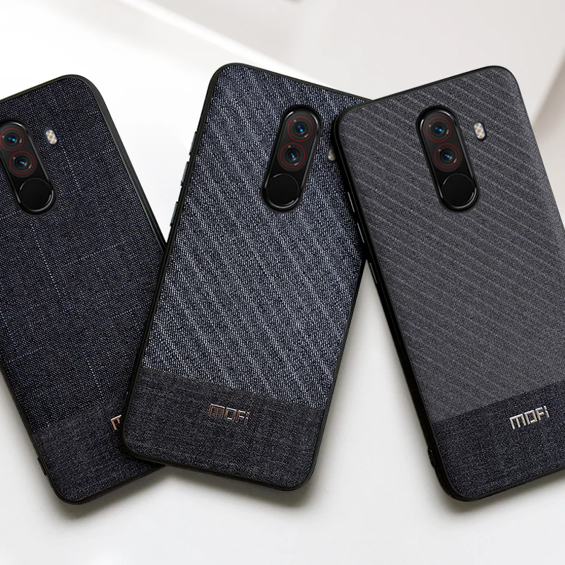 Чехол Poco F1 для Xiaomi Pocophone чехол задняя крышка деловой костюм ткань стиль Mofi Для