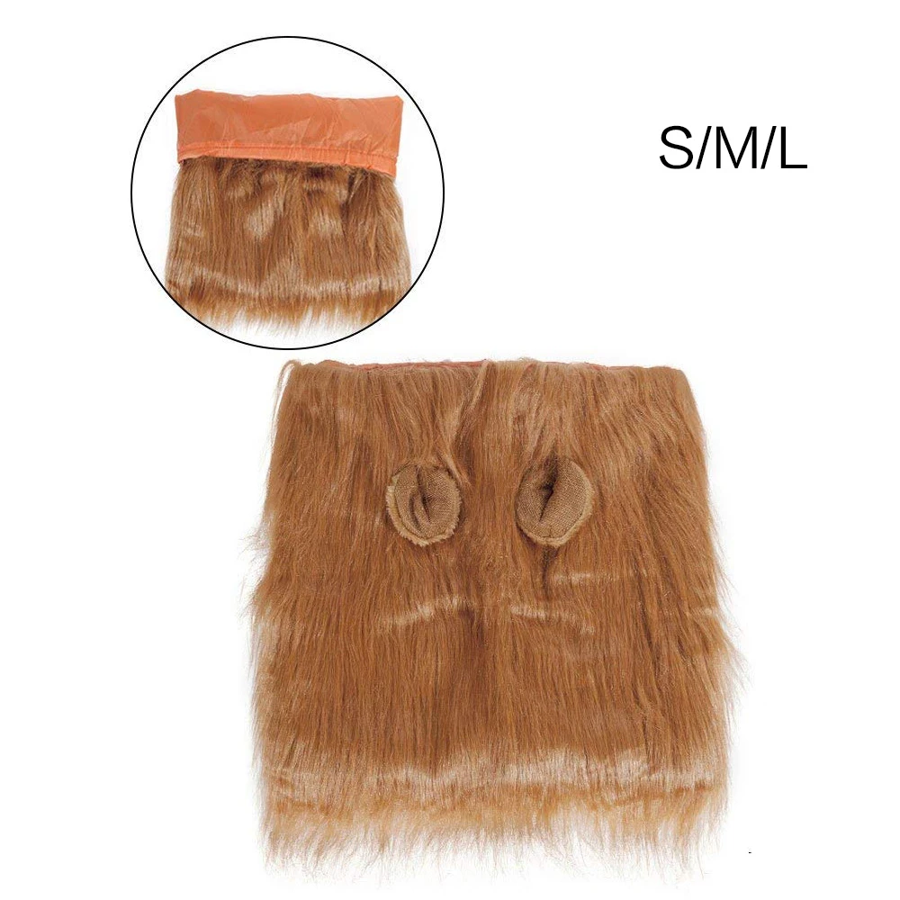 Костюм льва с ушной головкой для домашних животных 2019 блестящий мягкий и удобный