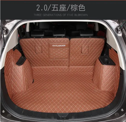 2.0 5 seats C Коврик для багажника автомобиля для Mitsubishi Outlander 2013- грузовой лайнер интерьерные аксессуары ковер автомобильный Стайлинг коврик для багажника - Цвет: 2.0 5 seats C