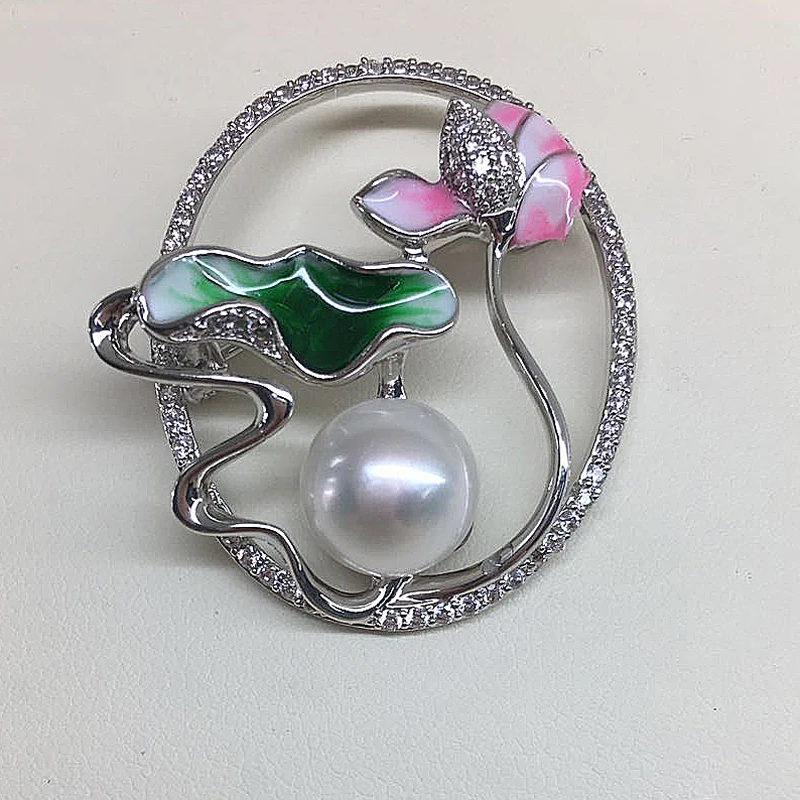 Lotus pond moonlight real freshwater pearl brooches | Украшения и аксессуары