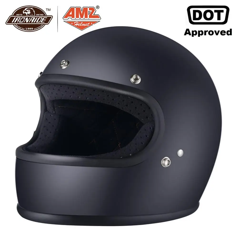 Шлем AMZ Moto rcycle винтажный шлем casco moto cross мотоциклетный rbike полнолицевой cascos para в