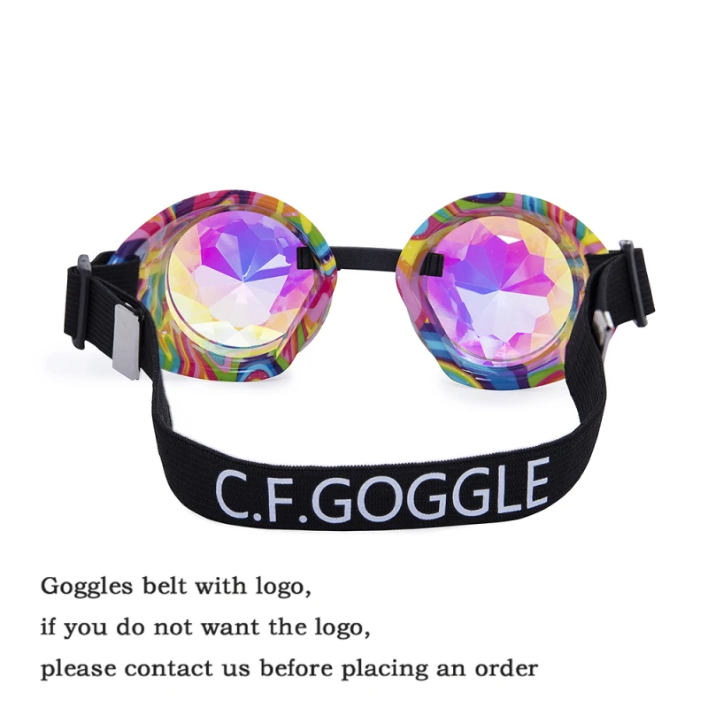 C. F. Очки Rave Ретро стимпанк очки унисекс крутые радужные цвета панк ручной работы