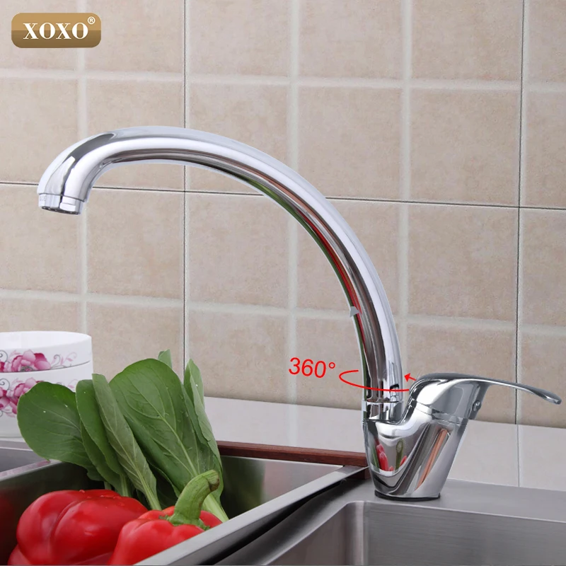 Кран для кухни XOXO хромированный смеситель из холодной и горячей меди с одной