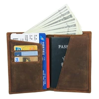 fashion credit card holder rfid crazy horse leather passport holders travel document cover genuine leather passport covers