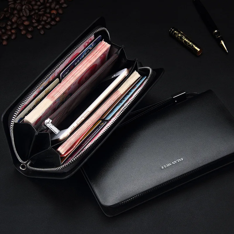 FALAN МULE Деловые кошельки мужские мужской клатч Длинный Кошелек Корова Кожа