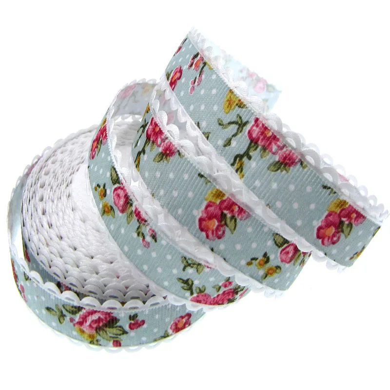 Лента кружевная с цветочным принтом 20 ярдов 3/4 дюйма мм|ribbon for hair bows|ribbon lace fabricribbon