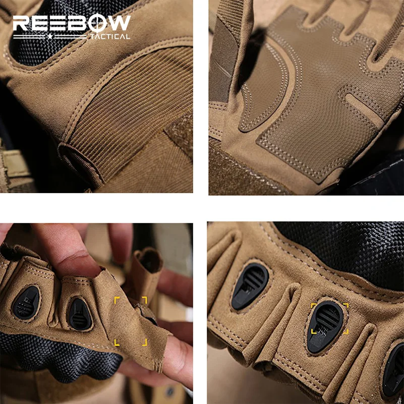 

Outdoor Tactical Gloves Half Finger Carbon Fiber Tortoise Shell Slip-resistant Military Combat Cycling Paintball Motorcycle