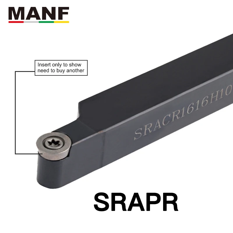 MANF CNC 10 мм 12 SRAPR 2020K08 Внешний поворотный держатель инструмента RPMT08 вставки