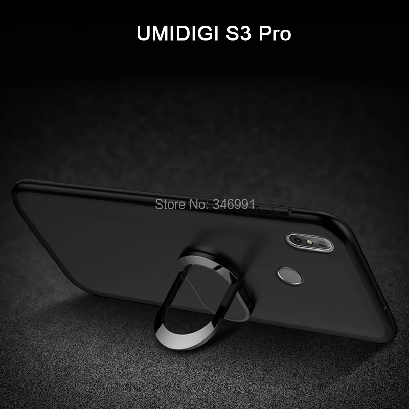 umidigi s3 pro case luxury 6 3 inch soft black silicone magnetic car holder ring funda for umidigi s3 pro phone cover free global shipping