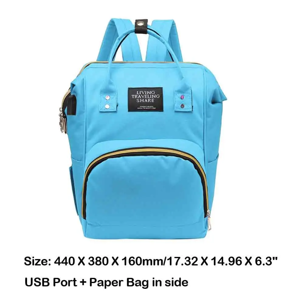Fashion Mummy Maternity Bag Multifunctional Large Capacity Diaper Bag Backpack Nappy Baby Bag for Baby Care - Цвет: 16