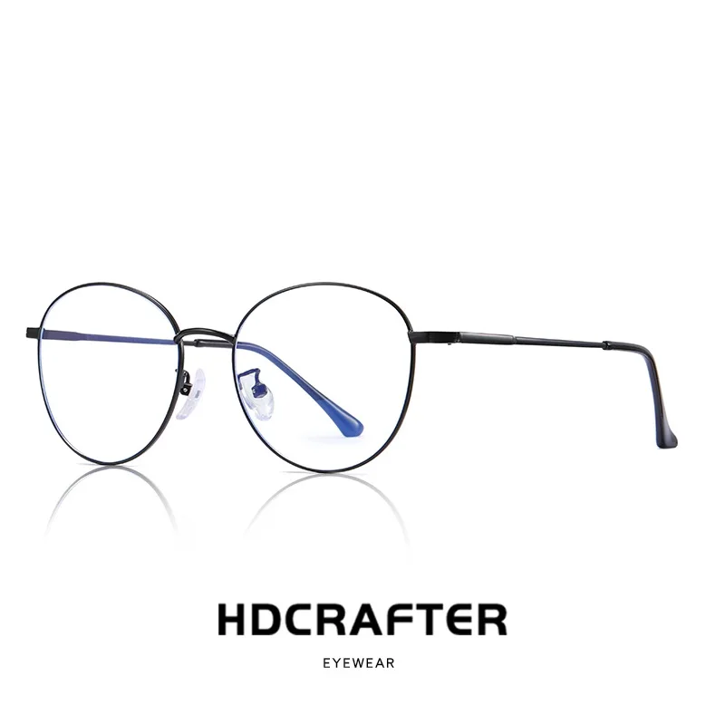 HDCRAFTER анти-Синие лучи очки круглые металлические рамки для женщин мужчин