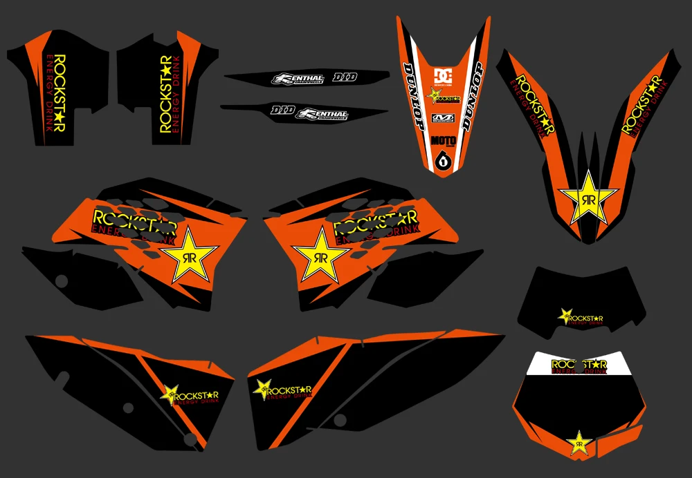 NICECNC наклейка Стикеры; обувь для езды на мотоцикле KTM SX EXC 125 250 350 450 525 530 2008 2009 2010 2011 Графика Bakcgrounds Стикеры s