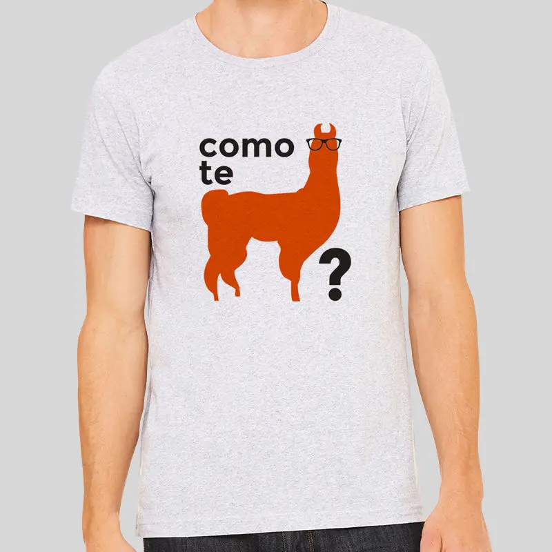 Como Te llamas Spainish Lama Name Funny Tee Top T-shirt Unisex Women Men Quote T Shirt Print Cotton Short Sleeve | Мужская одежда