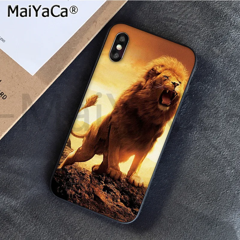 MaiYaCa Animaux Лев новое поступление черный сотовый Чехол для телефона для iphone 11 pro 6S 6plus 7plus 8 8Plus X Xs MAX 5S XR - Цвет: A12