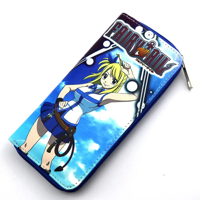 Fairy Tail Аниме Сейлор Мун Меркурий цветной кошелек на молнии Mizuno Ami держатель для карт кошелек Kino Makoto длинный женский кошелек - Цвет: Fairy Tail