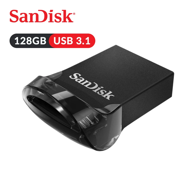 

USB-флеш-накопитель SanDisk Ultra Fit с ремешком, 128 ГБ, USB 3,1, 130 Мб/с