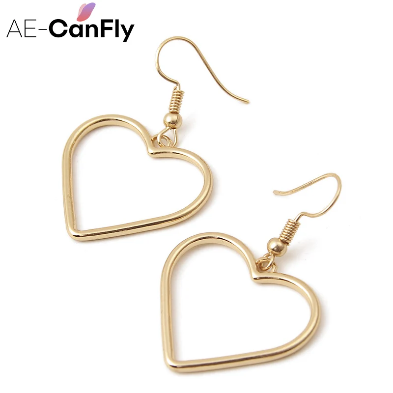 AE-CANFLY модный бренд сердце мотаться серьги падения для Для женщин простой