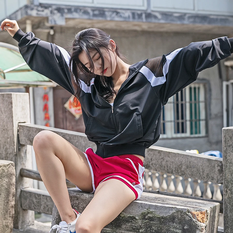 HY SEVEN Women Running Shirts Mesh Yoga Jackets Breathable Shirt Patchwork Top Fitness Sportswear Gym Sports Jacket | Спорт и