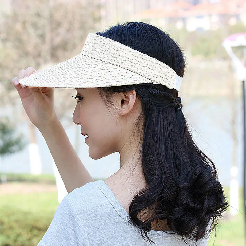 Шляпа Женская Солнцезащитная с жемчужинами Пляжная Панама широкими полями и