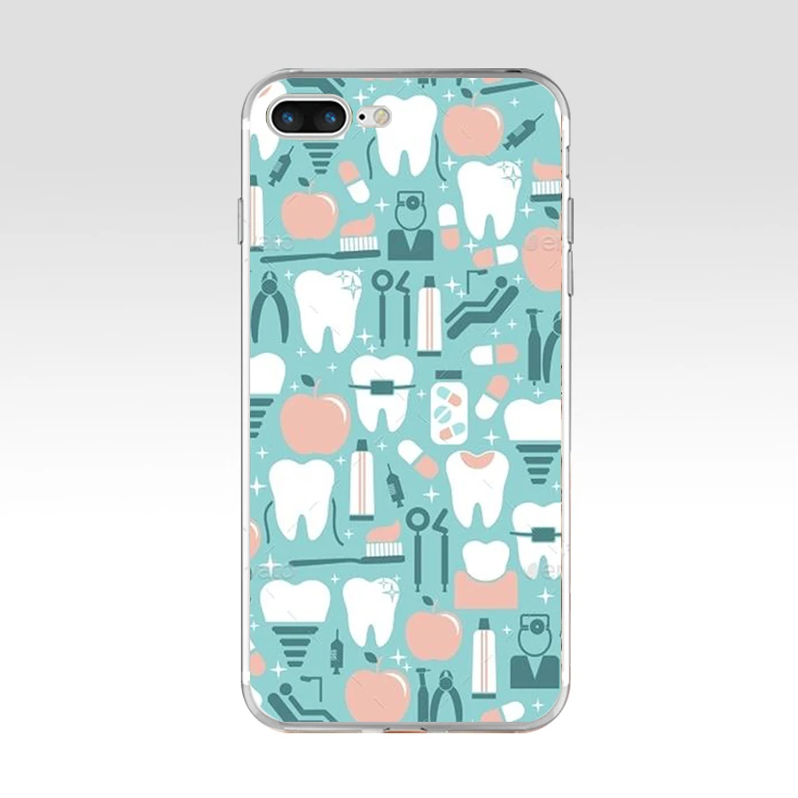 Мягкий силиконовый чехол для Apple iPhone 6 6s 7 8 plus 140AQ Kawaii Tooth Love|Бамперы| |