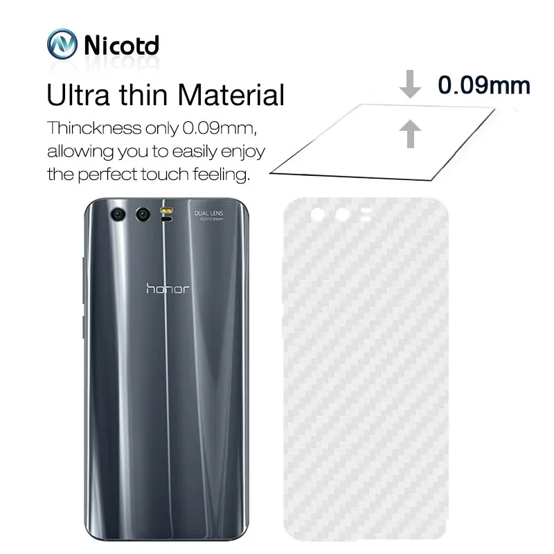 3D задняя крышка из углеродного волокна защитная пленка для Huawei P20 Pro Honor 10 9 8 7X с