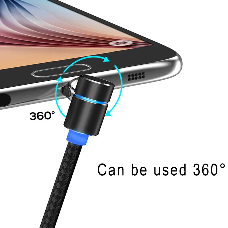 2019 Magnetic Charging Cable L Shape LED Light 360 Degree for Android Type-c Drop Shipping | Мобильные телефоны и