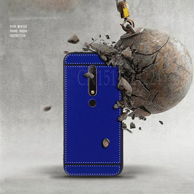 Для Nokia 6 2018 чехол 1 кожаный зернистый мягкий TPU для 2 3 5 7 8 Sirocco X3 X5 X6 |