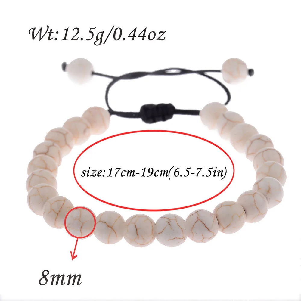 

New Couples Men Women Beads Classic Natural Stone Beaded Bracelets for Men Women Fashion Jewelry Accessories Dropshipping
