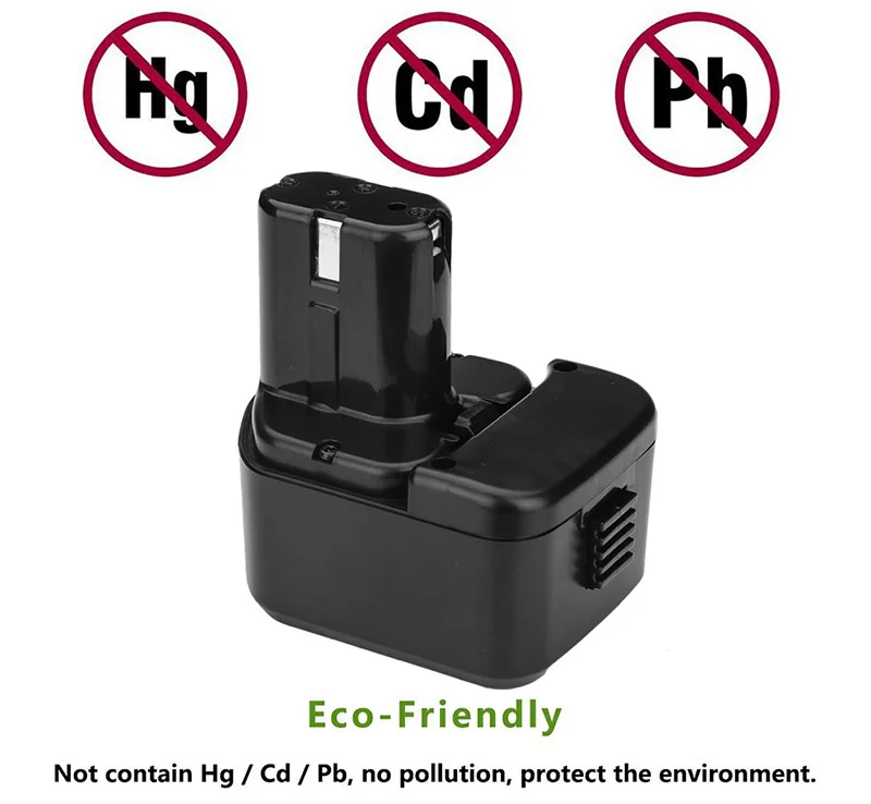 12V NI-MH 3000mAh Battery For Hitachi EB1214S DS12DVF3 12V 3.0Ah EB1220BL EB1212S EB1214L EB1230