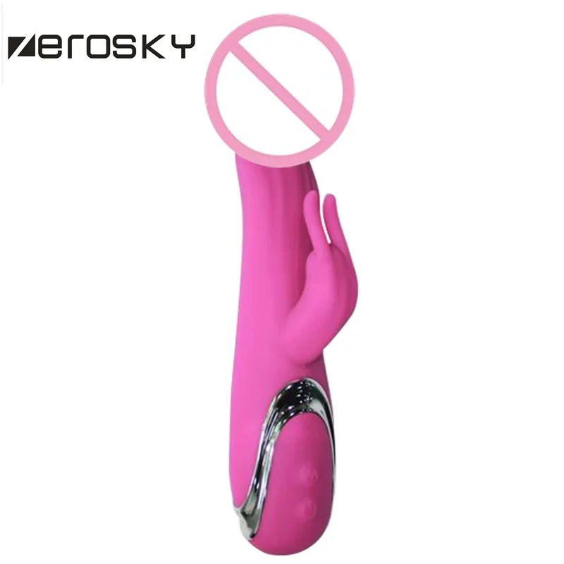 Вибратор Zerosky Rabbit водонепроницаемый 7 скоростей вращение точки G вибрирующие