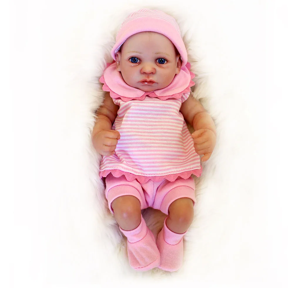 OtardDolls bebe кукла-реборн 25 см, полностью виниловая кукла-Реборн, реалистичные куклы для детей, ручная роспись, волосы, подарок на день рождения