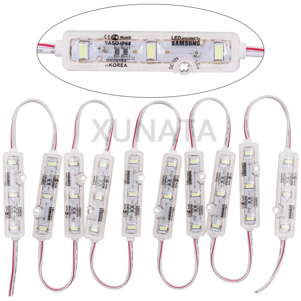 Samsung чип SMD 5630 Светодиодный модуль освещения DC12V IP68 Водонепроницаемый супер яркий