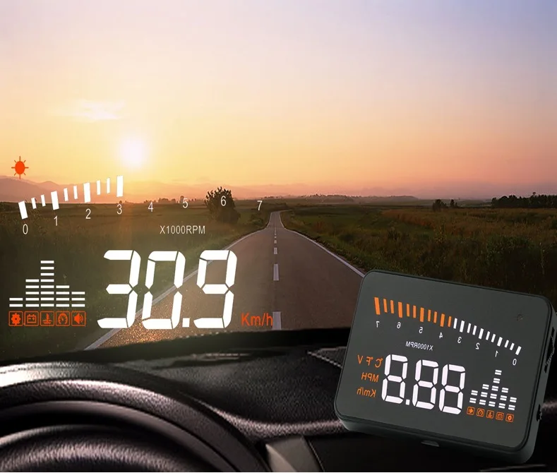 Автомобильный цифровой Hud OBD2 головой вверх Дисплей a100 для BMW Форд Тойота Passat b8 peugeot
