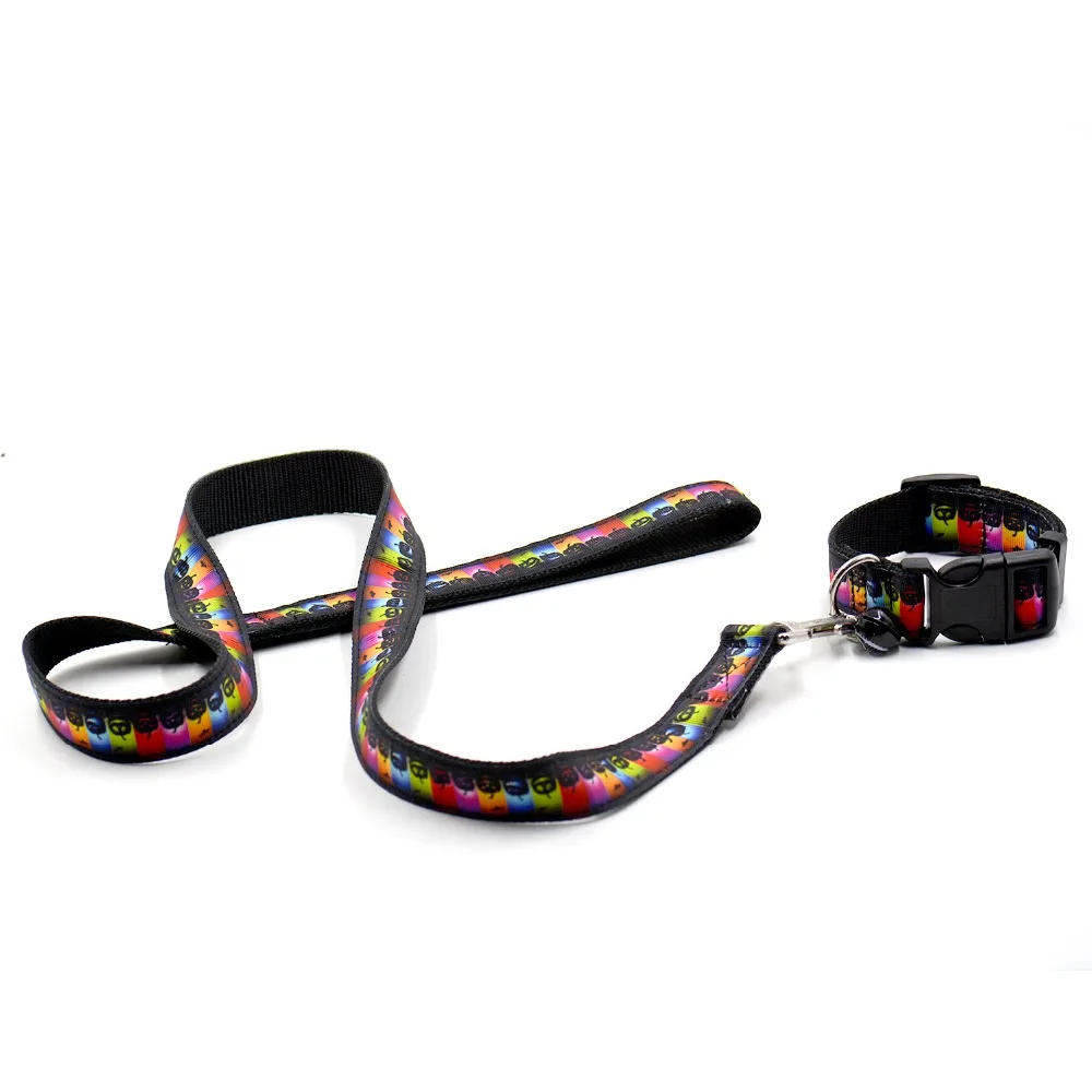 Новый Хэллоуин собаки ошейник для домашних животных + поводок с колокольчиком