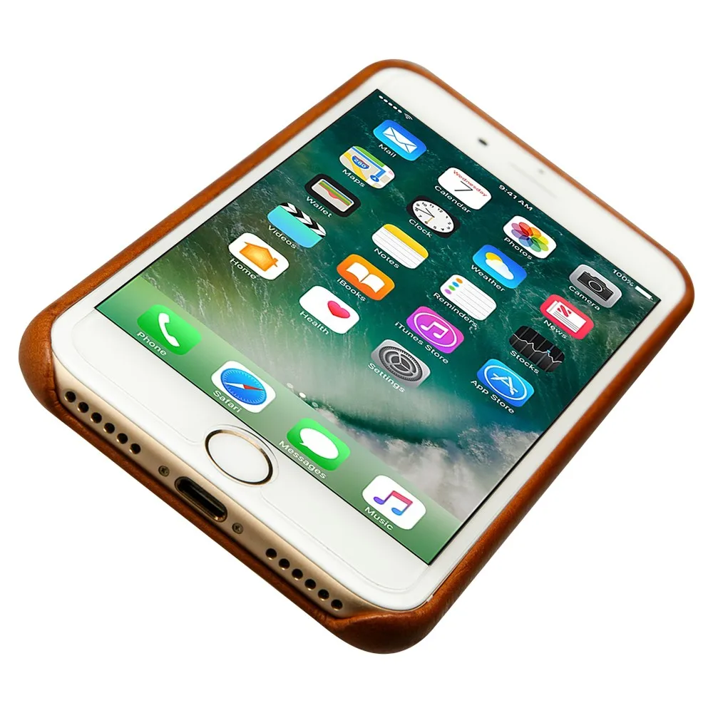 Jisoncase Натуральная кожа телефон чехлы для iPhone 7 случай Роскошные задняя крышка тонкий мобильный телефон чехлы для iPhone 7 плюс 5.5 дюймов Обложка Антидетонационные Настоящая кожа случай Подлинная кожа