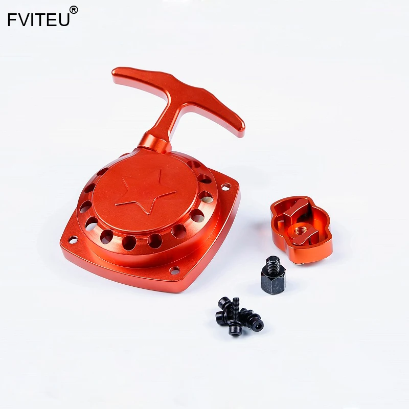 

FVITEU CNC легированный пусковой стартер с пусковым шкивом для 32-36cc Zenoah CY Rovan двигатель для 1/5 HPI Baja 5B 5T Rovan