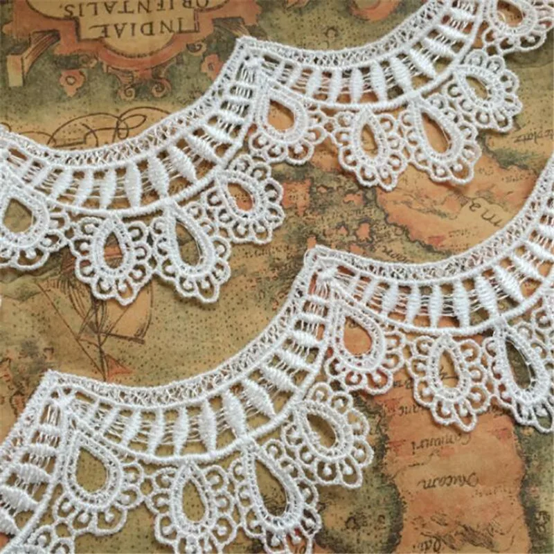 1 ярд цвет слоновой кости волнистая фотоотделка сделай сам кружевное ожерелье