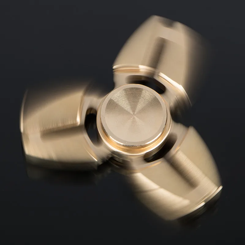3 угла EDC Tri-Spinner Fidget Toys шаблон ручной Спиннер медный фиджет и взрослые с СДВГ