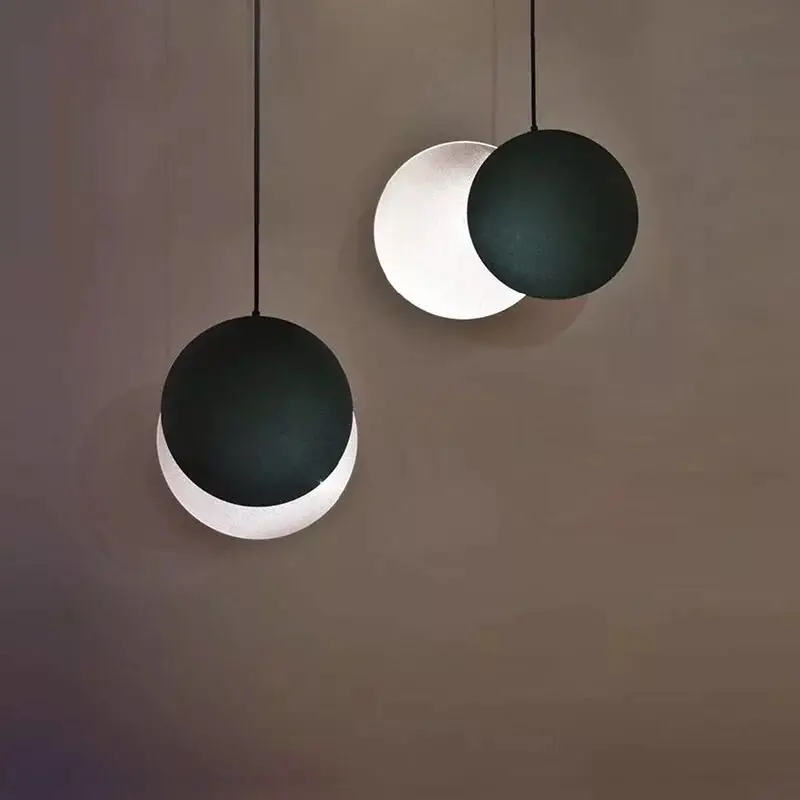 

Nordic Loft LED Chandeliers Moom Lamp Living room Dining room Bedroom Light Cafe Aisle LED Pendant Lamp Hanging Light Fixtures