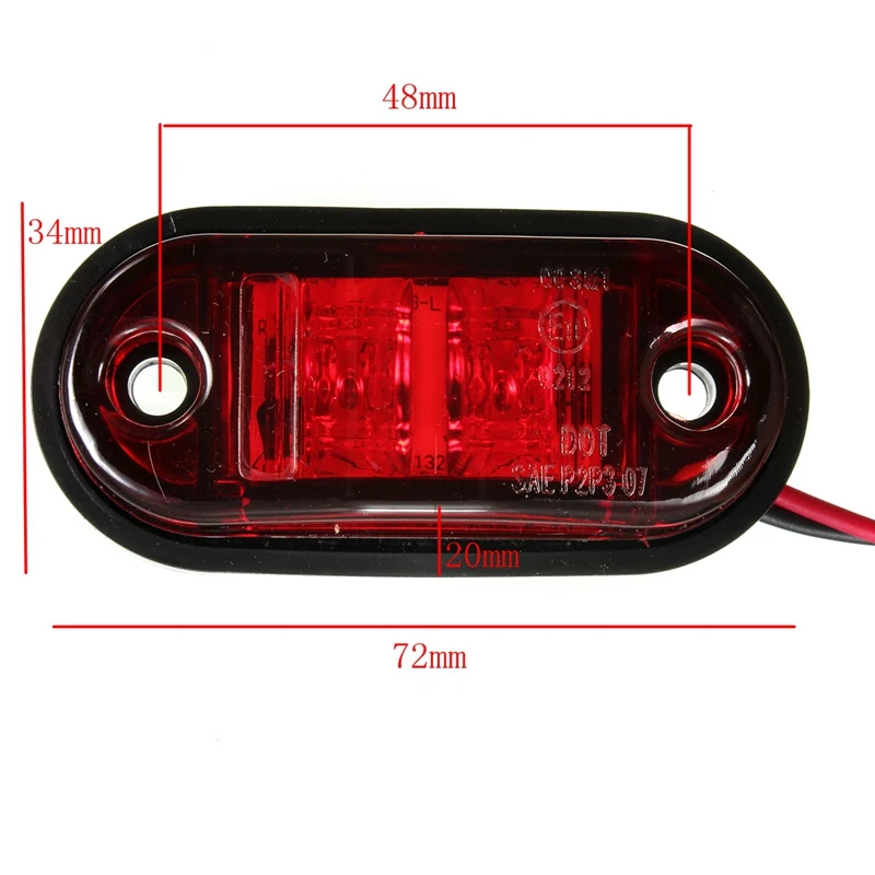 12/24V 2 SMD светодиодный автомобиль для автобуса грузовика прицепа грузовик боковой