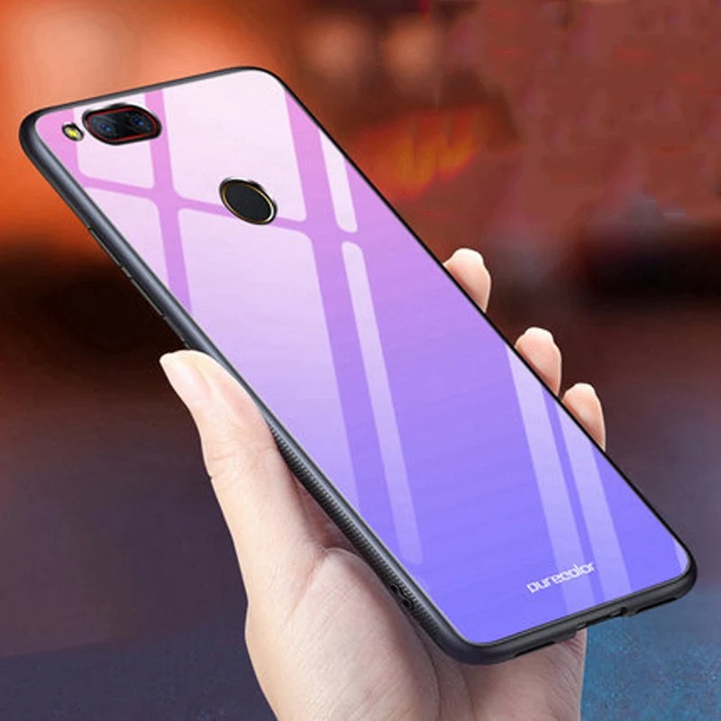 Для Nubia Z17 мини Чехол градиент закаленное стекло + чехол с мягкими краями 5 2