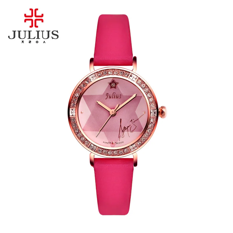

2017 JULIUS Brand Watches Women Genuine Leather Strap Reloj Mujer Luxury Dress Ladies Quartz Rose Gold Wrist Watch Montre Femme