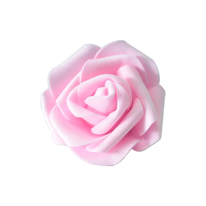 Light pink Большие размеры 6,5 см 25 шт./лот пенополиэтилен розы Глава DIY Искусственные цветы ручной работы для Свадебная вечеринка украшения - Цвет: Light pink