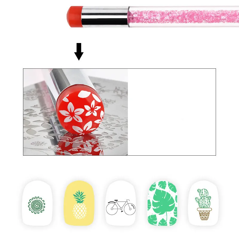 Double ends UV Gel Drawing Painting Pen Silicone Jelly Stamper 2 Kinds of Function Manicure Nail Art Tool | Красота и здоровье