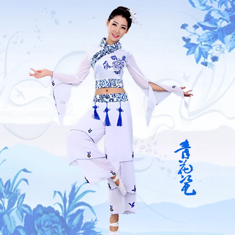 Танцевальные костюмы Hmong одежда и фарфоровые костюм фаната классических танцев